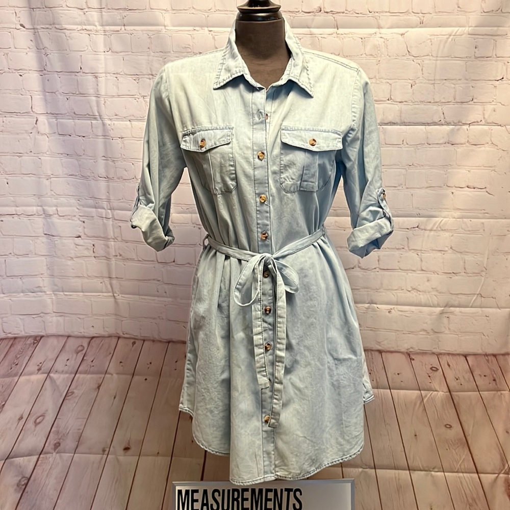 Speed Limit MPH Chambray Shirt Dress